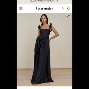 Brand New w/ Tags - Reformation Vecchio Black Linen Dress - Size 8